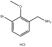 (3-溴-2-甲氧基苯基)甲胺盐酸盐, 1375997-08-2, 结构式