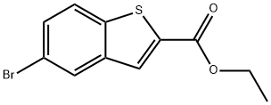 5-ブロモ-1-ベンゾチオフェン-2-カルボン酸エチル 化学構造式