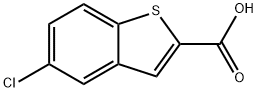5-クロロ-1-ベンゾチオフェン-2-カルボン酸 化学構造式