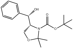 (4R)-4-[(S)-HydroxyphenylMethyl]-2,2-diMethyl-3-oxazolidinecarboxylic-13C6 Acid tert-Butyl Ester Structure