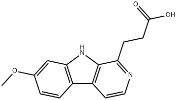 7-メトキシ-β-カルボリン-1-プロピオン酸 化学構造式