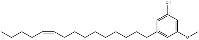 5-メトキシ-3-[(Z)-10-ペンタデセン-1-イル]フェノール 化学構造式