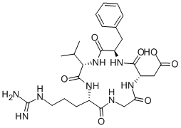 环(ARG-GLS-ASP-D-PHE-VAL) 结构式