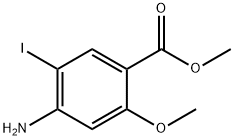 Methyl 4-amino-5-iodo-2-methoxybenzenecarboxylate Struktur