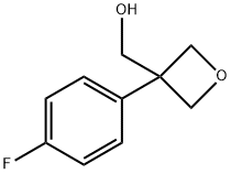 (3-(4-フルオロフェニル)オキセタン-3-イル)メタノール 化学構造式