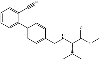 N-[(2'-Cyano[1,1'-biphenyl]-4-yl)methyl]-L-valine methyl ester Struktur