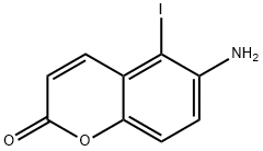 5-IODO-6-AMINO-1,2-BENZOPYRONE Structure