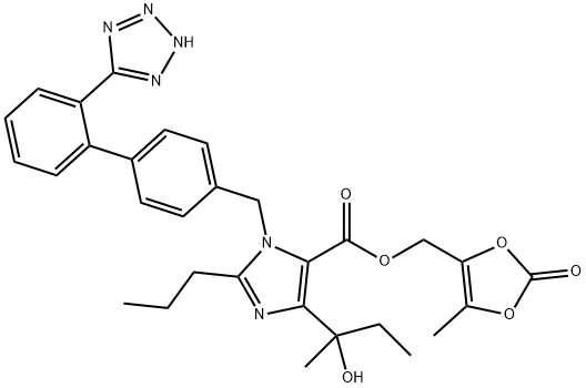 奥美沙坦酯甲基乙基类似物,1378863-74-1,结构式