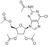2-ACETAMIDO-6-CHLORO-9-(2',3',5'-TRI-O-ACETYL-BETA-D-RIBOFURANOSYL)PURINE