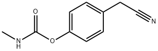 Methylcarbamic acid 4-(cyanomethyl)phenyl ester Struktur