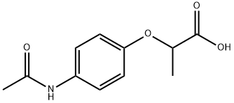 BETA-(4-(ACETYLAMIDO)PHENOXY)PROPANOIC ACID 结构式