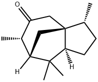 [3R-(3alpha,3abeta,6alpha,7beta,8aalpha)]-hexahydro-3,6,8,8-tetramethyl-1H-3a,7-methanoazulen-5(4H)-one Struktur