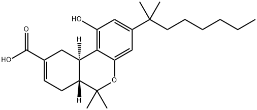 (6AR,10AR)-1-羟基-6,6-二甲基-3-(2-甲基辛-2-基)-6A,7,10,10A-四氢苯并[C]色原烯-9-羧酸 结构式