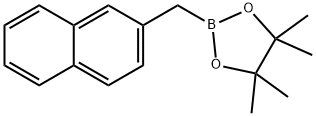 4,4,5,5-テトラメチル-2-(ナフタレン-2-イルメチル)-1,3,2-ジオキサボロラン 化学構造式