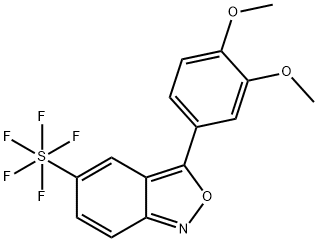 3-(3,4-Dimethoxyphenyl)-5-(pentafluorosulfanyl)benzo[c]isoxazole Struktur