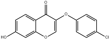 3-(4-氯苯氧基)-7-羟基-4H-1-苯并吡喃-4-酮,137987-94-1,结构式