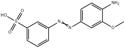 3-[(4-氨基-3-甲氧基苯基)偶氮]-苯磺酸 结构式