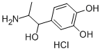 2-(3,4-ジヒドロキシフェニル)-2-ヒドロキシ-1-メチルエチルアンモニウムクロリド 化学構造式