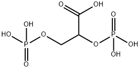 2-O,3-O-ジホスホノ-D-グリセリン酸 化学構造式