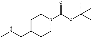 4-[(メチルアミノ)メチル]ピペリジン-1-カルボン酸TERT-ブチル 化学構造式