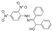 2-hydroxy-1,2-diphenylethanone {2,4-dinitrophenyl}hydrazone Struktur