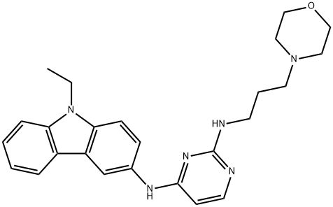 EHOP-016;N4-(9-ETHYL-9H-CARBAZOL-3-YL)-N2-(3-MORPHOLIN-4-YL-PROPYL)-PYRIMIDINE-2,4-DIAMINE
