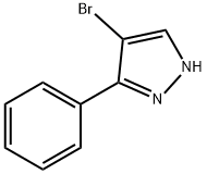 4-ブロモ-3-フェニルピラゾール 化学構造式