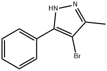 4-BROMO-3-METHYL-5-PHENYL-1H-PYRAZOLE, 13808-66-7, 结构式