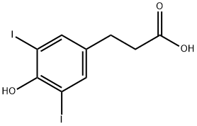 3,5-diiodo-4-hydroxyphenylpropionic acid, 13811-11-5, 结构式