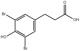 3-(3,5-ジブロモ-4-ヒドロキシフェニル)プロパン酸 化学構造式