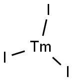 ツリウム(III)トリヨージド 化学構造式