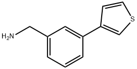 (3-チエン-3-イルフェニル)メチルアミン 化学構造式