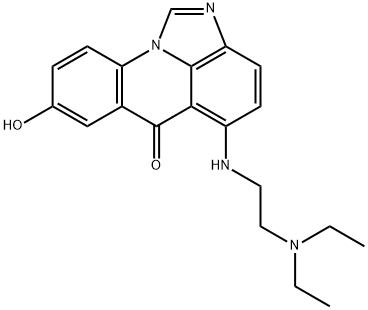 5-((2-(二乙基氨基)乙基)氨基)-8-羟基-6H-咪唑并[4,5,1-DE]吖啶-6-酮, 138154-39-9, 结构式
