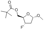 甲基-2,3-二脱氧-3-氟-5-O-新戊酰基-ALPHA-D-赤式戊呋喃糖苷 结构式