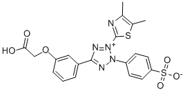 5-[3-(Aarboxymethoxy)phenyl]-3-(4,5-dimethyl-2-thiazolyl)-2-(4-sulfophenyl)-2H-tetrazolium inner salt|5-[3-(羧基甲氧基)苯基]-3-(4,5-二甲基-2-噻唑基)-2-(4-磺基苯基)-2H-四唑内盐