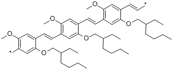 聚[2-甲氧基-5-(2-乙基己氧基)-1,4-苯撑乙烯撑], 138184-36-8, 结构式