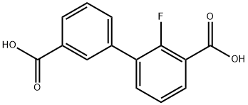 3-(3-Carboxyphenyl)-2-fluorobenzoic acid 结构式