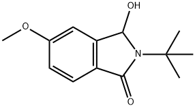 2-tert-Butyl-3-hydroxy-5-Methoxy-3H-isoindol-1-one Struktur