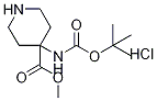 Methyl 4-(tert-butoxycarbonylaMino)piperidine-4-carboxylate hydrochloride Structure