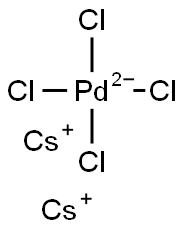 dicesium tetrachloropalladate(2-) Structure