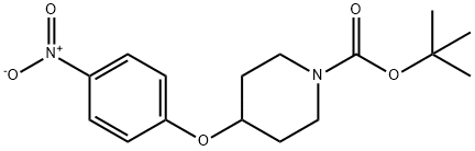4-(4-ニトロフェノキシ)-1-ピペリジンカルボン酸tert-ブチル 化学構造式