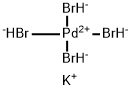 四溴钯(II)酸钾,13826-93-2,结构式