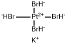 テトラブロモ白金(II)酸カリウム 化学構造式