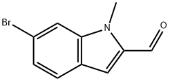 6-溴-1-甲基-1H-吲哚-2-甲醛, 1382774-60-8, 结构式