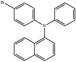 N-(4-ブロモフェニル)-N-フェニル-1-ナフチルアミン 化学構造式