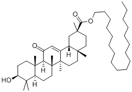 (20S)-3β-ヒドロキシ-11-オキソ-5α-オレアナ-12-エン-29-酸オクタデシル 化学構造式