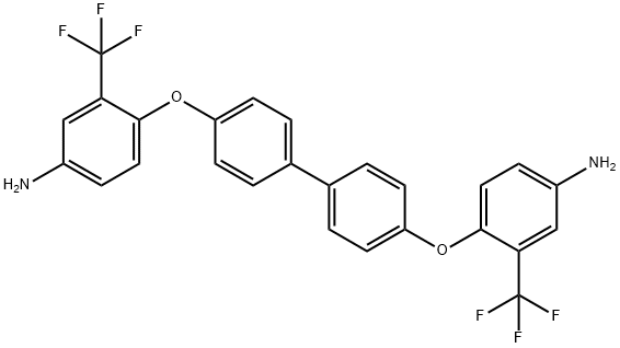 4,4′-(ビフェニル-4,4′-ジイルビスオキシ)ビス[3-(トリフルオロメチル)アニリン] 化学構造式
