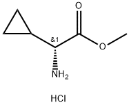 R-Cyclopropylglycine Methyl ester hydrochloride 化学構造式
