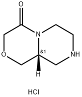 Pyrazino[2,1-c][1,4]oxazin-4(3H)-one, hexahydro-, hydrochloride (1:1), (9aR)- Structure
