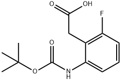 (2-TERT-BUTOXYCARBONYLAMINO-6-FLUORO-PHENYL)-ACETIC ACID Structure